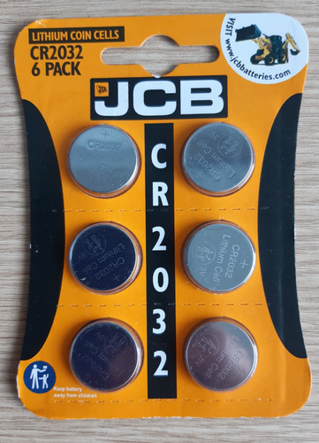 Cr2032 jcb pack - of, 3v
