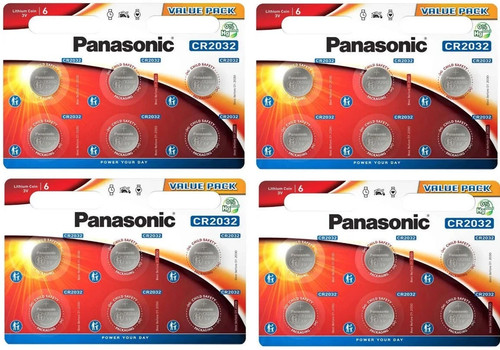 24x panasonic cr2032 - 24x, lithium
