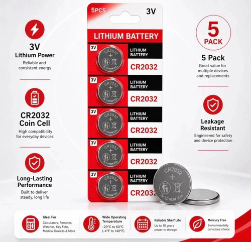 Cr2032 lithium coin - 3v,