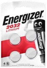 4x Energizer CR2032 3V Lithium